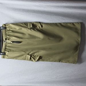 Gilipur Women's Large Cargo Maxi Skirt Army Green w/Side Pockets